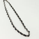 CHANEL Chain Shoulder Bag Enamel Black Silver CC Auth 140118-8