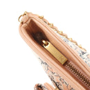 CHANEL Chain Shoulder Bag Silk Pink Gold CC Auth 140122V-18