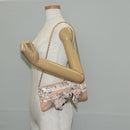 CHANEL Chain Shoulder Bag Silk Pink Gold CC Auth 140122V-26