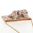 CHANEL Chain Shoulder Bag Silk Pink Gold CC Auth 140122V-6