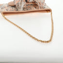 CHANEL Chain Shoulder Bag Silk Pink Gold CC Auth 140122V-7