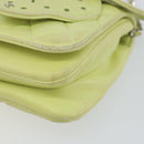 CHANEL Matelasse Chain Shoulder Bag Lamb Skin LIme Green Silver CC Auth 140123V-10