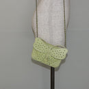 CHANEL Matelasse Chain Shoulder Bag Lamb Skin LIme Green Silver CC Auth 140123V-23