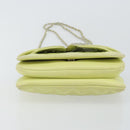 CHANEL Matelasse Chain Shoulder Bag Lamb Skin LIme Green Silver CC Auth 140123V-9