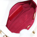 CHANEL Chain Matelasse Shoulder Bag Lamb Skin White Gold CC Auth 140124M-11