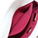 CHANEL Chain Matelasse Shoulder Bag Lamb Skin White Gold CC Auth 140124M-26