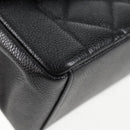 CHANEL Matelasse Diana Chain Shoulder Bag Caviar Skin Black CC Auth 140126SM-17