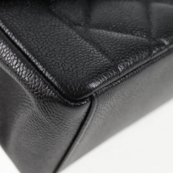 CHANEL Matelasse Diana Chain Shoulder Bag Caviar Skin Black CC Auth 140126SM