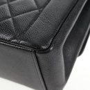 CHANEL Matelasse Diana Chain Shoulder Bag Caviar Skin Black CC Auth 140126SM-20