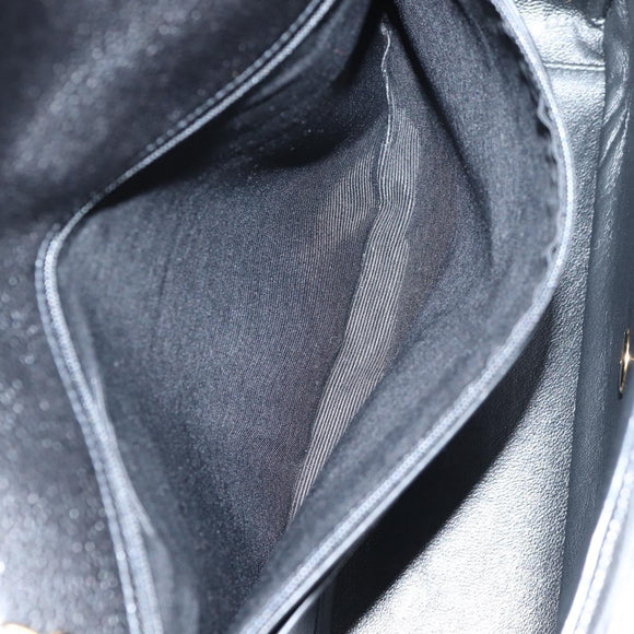 CHANEL Matelasse Diana Chain Shoulder Bag Caviar Skin Black CC Auth 140126SM