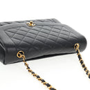 CHANEL Matelasse Diana Chain Shoulder Bag Caviar Skin Black CC Auth 140126SM-15