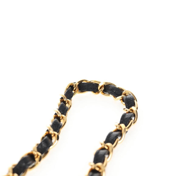 CHANEL Matelasse Diana Chain Shoulder Bag Caviar Skin Black CC Auth 140126SM