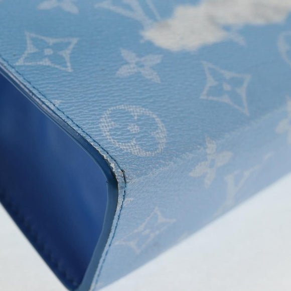 LOUIS VUITTON Monogram Crows Pochette Voyage Bag Blue White M45480 Auth 140129M