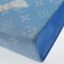LOUIS VUITTON Monogram Crows Pochette Voyage Bag Blue White M45480 Auth 140129M-15
