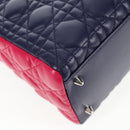 Christian Dior Canage Hand Bag Leather 2way Multicolor Silver Auth 140132M-17