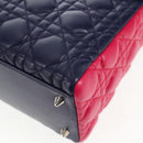 Christian Dior Canage Hand Bag Leather 2way Multicolor Silver Auth 140132M-18