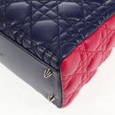 Christian Dior Canage Hand Bag Leather 2way Multicolor Silver Auth 140132M-20