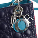 Christian Dior Canage Hand Bag Leather 2way Multicolor Silver Auth 140132M-21