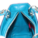 Christian Dior Canage Hand Bag Leather 2way Multicolor Silver Auth 140132M-24