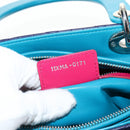 Christian Dior Canage Hand Bag Leather 2way Multicolor Silver Auth 140132M-12