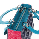 Christian Dior Canage Hand Bag Leather 2way Multicolor Silver Auth 140132M-8