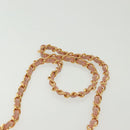 CHANEL Chain Matelasse Shoulder Bag Lamb Skin Pink Gold CC Auth 140142-14