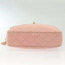 CHANEL Chain Matelasse Shoulder Bag Lamb Skin Pink Gold CC Auth 140142-6