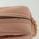 CHANEL Chain Matelasse Shoulder Bag Lamb Skin Pink Gold CC Auth 140142-8