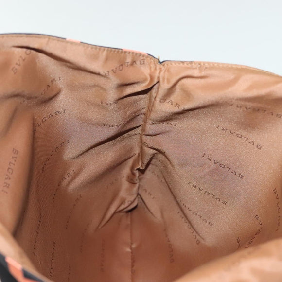 BVLGARI Hand Bag Canvas Ivory Auth 140144