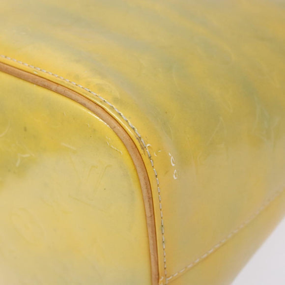 LOUIS VUITTON Monogram Vernis Houston Hand Bag Gris M91053 LV Auth 140146