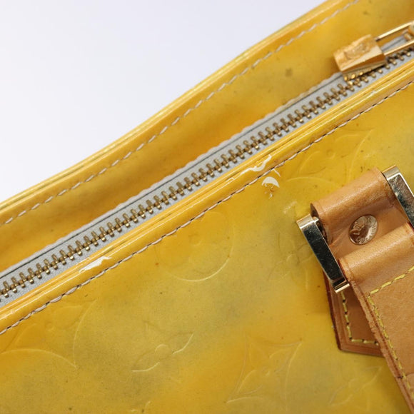 LOUIS VUITTON Monogram Vernis Houston Hand Bag Gris M91053 LV Auth 140146