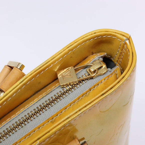 LOUIS VUITTON Monogram Vernis Houston Hand Bag Gris M91053 LV Auth 140146