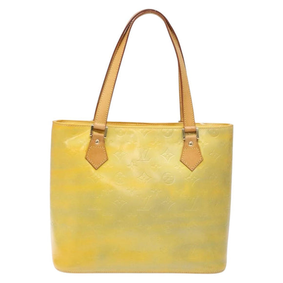 LOUIS VUITTON Monogram Vernis Houston Hand Bag Gris M91053 LV Auth 140146