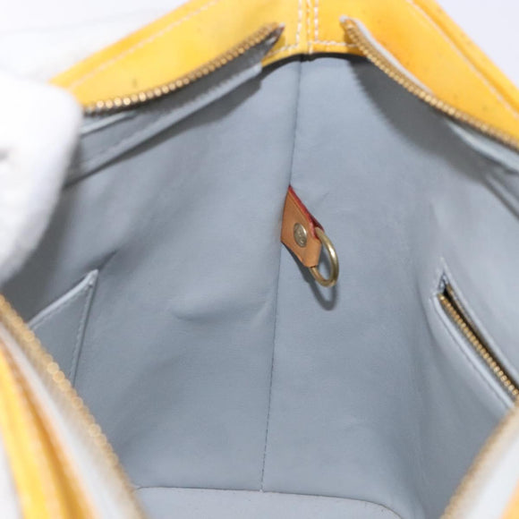 LOUIS VUITTON Monogram Vernis Houston Hand Bag Gris M91053 LV Auth 140146