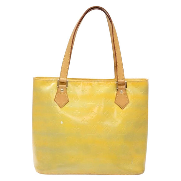 LOUIS VUITTON Monogram Vernis Houston Hand Bag Gris M91053 LV Auth 140146