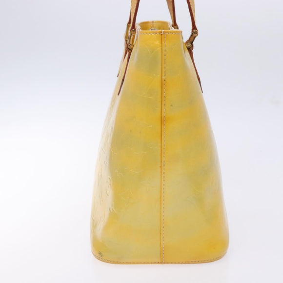 LOUIS VUITTON Monogram Vernis Houston Hand Bag Gris M91053 LV Auth 140146