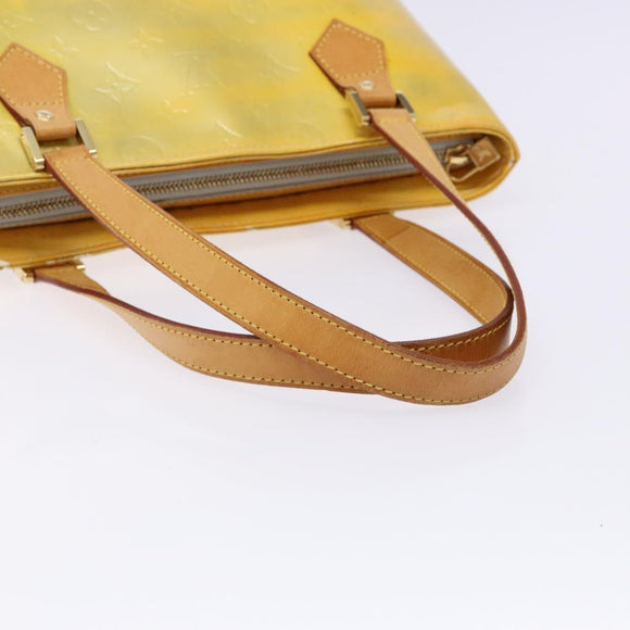 LOUIS VUITTON Monogram Vernis Houston Hand Bag Gris M91053 LV Auth 140146