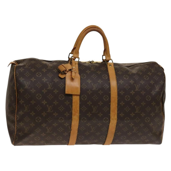 LOUIS VUITTON Monogram Keepall 55 Boston Bag M41424 LV Auth 140155