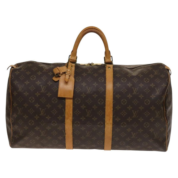LOUIS VUITTON Monogram Keepall 55 Boston Bag M41424 LV Auth 140155