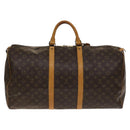 LOUIS VUITTON Monogram Keepall 55 Boston Bag M41424 LV Auth 140155-2
