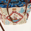 Christian Louboutin Shoulder Bag Canvas 2way Beige Gold Auth 140158V-21