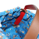 Christian Louboutin Shoulder Bag Canvas 2way Beige Gold Auth 140158V-22