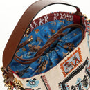 Christian Louboutin Shoulder Bag Canvas 2way Beige Gold Auth 140158V-6