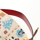 Christian Louboutin Shoulder Bag Canvas 2way Beige Gold Auth 140158V-14