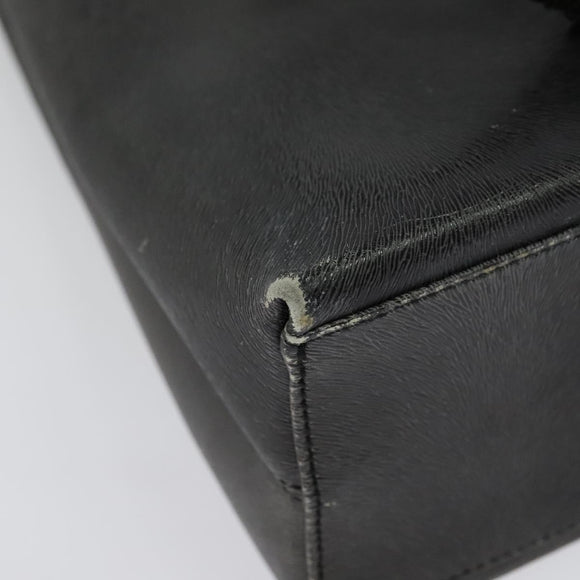 Salvatore Ferragamo Gancini Backpack Leather 2way Gray Silver Auth 140161