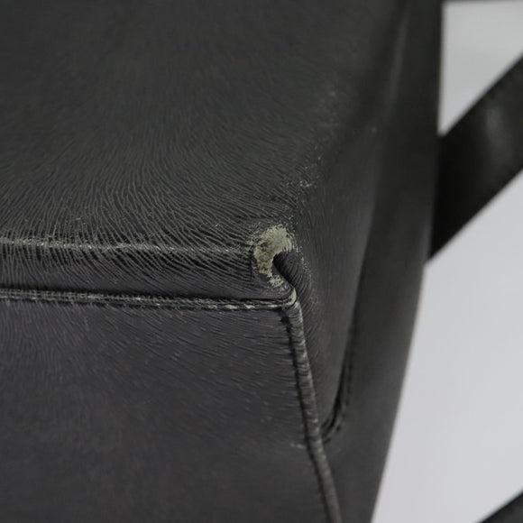 Salvatore Ferragamo Gancini Backpack Leather 2way Gray Silver Auth 140161