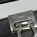 Salvatore Ferragamo Gancini Backpack Leather 2way Gray Silver Auth 140161-19