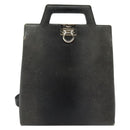 Salvatore Ferragamo Gancini Backpack Leather 2way Gray Silver Auth 140161-13