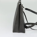 Salvatore Ferragamo Gancini Backpack Leather 2way Gray Silver Auth 140161-3