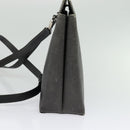 Salvatore Ferragamo Gancini Backpack Leather 2way Gray Silver Auth 140161-4